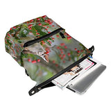 Backpack Red Fruit Beautiful Tree Bird Mens Laptop Backpacks Hiking Bag School Daypack