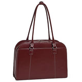 McKlein, W Series, Hillside, Top Grain Cowhide Leather, 14" Leather Ladies' Laptop Briefcase, Red (96526)