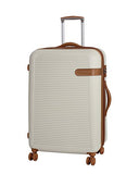It Luggage Valiant 28" Hardside 8 Wheel Expandable Lightweight Spinner, Cream With Almond Trim