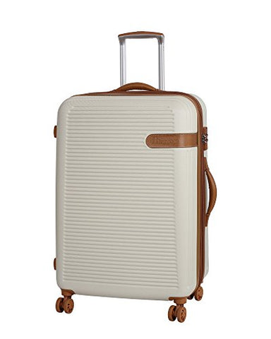It Luggage Valiant 28" Hardside 8 Wheel Expandable Lightweight Spinner, Cream With Almond Trim