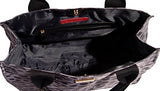 Tommy Hilfiger Women's Leopard Tote Bag Handbag (Black / Grey)