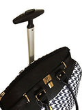 Trendy Flyer Computer/Laptop Rolling Bag 2 Wheel Case Houndstooth Black
