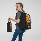 The Bin-Ding Of Is-Aac Backpack Three-Piece Cartoon School Bag With Pencil Case Messenger Lunch Bag