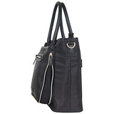 Kenneth Cole Reaction Women's Silky Polyester Top Zip 15" (RFID) Laptop Tote Black One Size