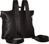 Calvin Klein Women's Novelty Flapover Backpack Black/Gold One Size