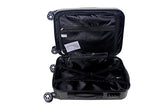 3-Piece Hardside Spinner Expandable Suitcase Set #1701 (Black)