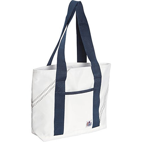 Sailor Bags Mini Tote Bag With Blue Straps, One Size, White/Blue
