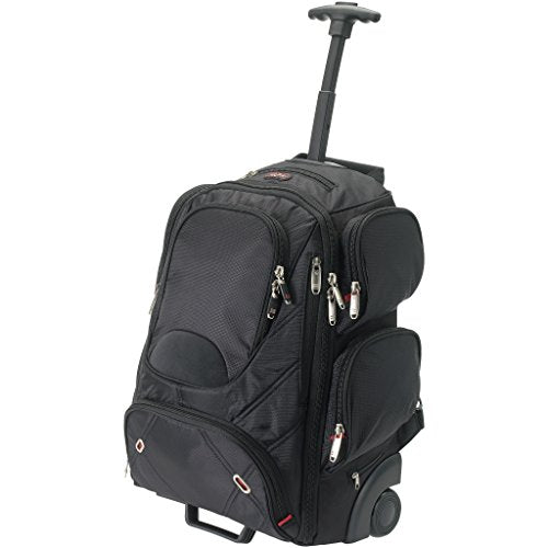 Elleven Proton Checkpoint Friendly 17in Laptop Wheeled Backpack (13.6 x 7.5 x 19.7 inches) (Solid