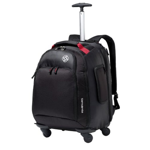Samsonite Luggage Mvs Spinner Backpack, Black, 19 Inch
