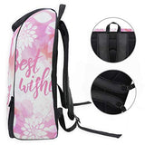 Laptop Backpack Floral Flowers Best Wishes Gym Backpack for Men Large High School Daypack
