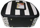 Betsey Johnson In Bloom Train Carry-On Round Weekender Suitcase - Stripe