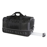 Perry Ellis Men'S 24" Lightweight Rolling A324 Duffel Bag, Black/Grey, One Size
