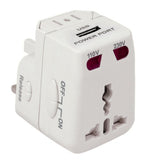 Travelon Worldwide Adapter And Usb Charger, White, One Size
