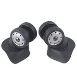 Doublelife 10x9.6x4.9cm Black Swivel Luggage Suitcase Caster Wheels with 4 Holes for Trolley 1 Left