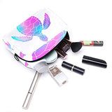 LORVIES Makeup Bag Toiletry Bag for Women Purple And Blue Sea Turtle Skincare Cosmetic Handy Pouch Zipper Handbag