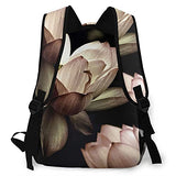 Multi leisure backpack,Lotus Flower Print, travel sports School bag for adult youth College Students