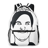 Casual Backpack,Irritating Troll Face Man With Cynical E,Business Daypack Schoolbag For Men Women Teen