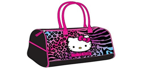 Hello Kitty Duffle Bag Pink / Purple Animal Print - 17"