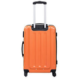 Goplus 3 Pcs Luggage Set Hardside Travel Rolling Suitcase Abs Globalway (Orange)