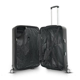Gabbiano Avila 3 Piece Expandable Hardside Spinner Luggage Set (Dark Grey)