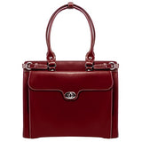 McKlein, W Series, Winnetka, Top Grain Cowhide Leather, 15" Leather Ladies' Laptop Briefcase, Red (94836)