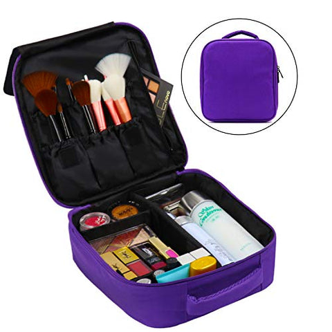 Professional Makeup Bag for Women Portable Train Case Cosmetic Bag Organizer Make Up Artist Storage