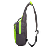 ABage Crossbody Hiking Backpack Waterproof Sling Daypack Back Pack Side Travel Gym Bag, Green