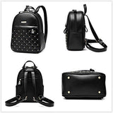 Cute Mini Leather Backpack Fashion Small Daypacks Purse for Teen Girls and Women (Bronze)