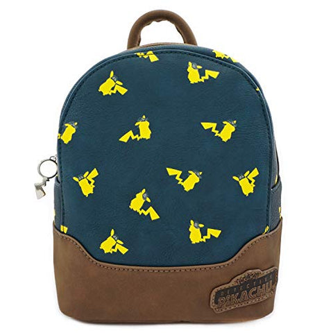 Loungefly x Pokemon Detective Pikachu Allover-Print Mini Backpack (One Size, Multicolored)