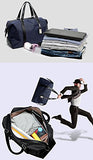 BOPAI-BO | Boston Bag Travel Tote Duffel Bag Carry on Bag Weekender Overnight Bag (Navy)