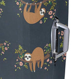 Luggage Cover Suitcase Baby Sloth Flowers Luggage Cover Travel Case Bag Protector for Kid Girls