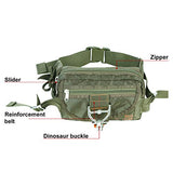 ARYMCAMOUSA US Airforce Style Deployment Bag #1 Parachute Buckles Hook Water Resistant Rucksacks Nylon Military Waist Hiking Fanny Pack for Carrying Vital Gear or Small Equipment