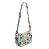 Vera Bradley Iconic On The Go Crossbody, Signature Cotton, Mint Flowers