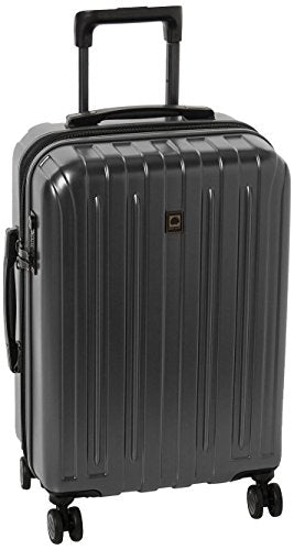 Delsey Luggage Helium Titanium Carry-On Exp Spinner Trolley Metallic, Graphite, One Size