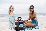 LISM Beach Bag Mesh Beach Bag Waterproof Extra Large Sandproof Tote Bag Kids Toy Bag with Pockets and Zipper Lightweight Picnic Tote Travel Bags