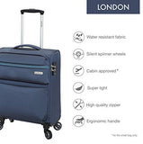 Regent Square Travel - Luggage Set With Spinner Goodyear Wheels - Built-In TSA Lock - Set of 3 Pieces - Soft Case - Night Blue
