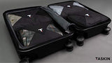 Taskin | Compression Packing Cubes | Premium Set of 5 (3 Large + 2 Medium) | Genuine YKK Zippers