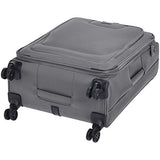 Amazonbasics Premium Expandable Softside Spinner Luggage With Tsa Lock- 25 Inch, Grey