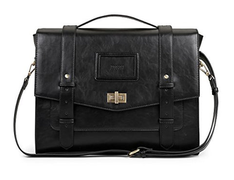 ECOSUSI Ladies Faux Leather Briefcase Shoulder Laptop Messenger Bags Satchel Bag Cambridge Backpack