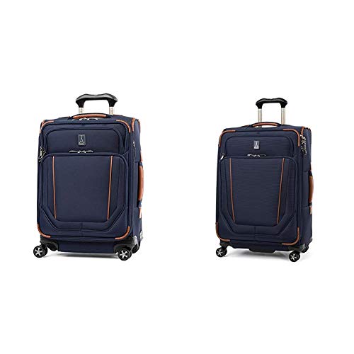 Travelpro Crew Versapack-Softside Expandable Spinner Wheel Luggage, Patriot Blue, 2-Piece Set (21/25)
