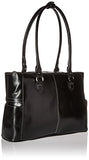McKlein, W Series, Willow Springs, Top Grain Cowhide Leather, 15" Leather Ladies' Laptop Briefcase, Black (96565)