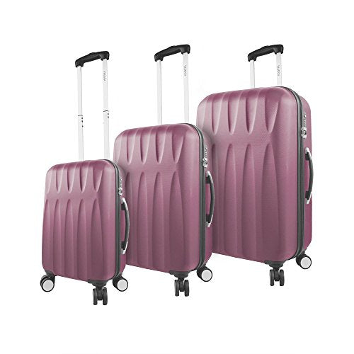 Viaggi Positano Hardside Spinner 3 Piece Set, Burgundy, One Size