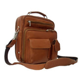 Piel Leather Deluxe Shoulder Bag, Saddle, One Size