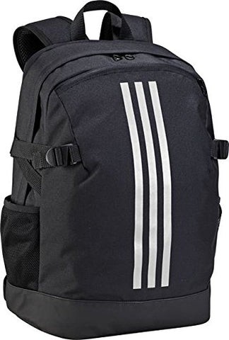 adidas 3-Stripe Power Schoolbag/Backpack - Black/White - Medium