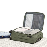 AmazonBasics 2 Piece Expandable Softside Spinner Luggage Suitcase With TSA Lock And Wheels Set - Olive