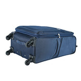 Travelers Club Luggage 3 Piece Top Durable Expandable Spinner Luggage Set, Blue