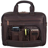 Kenneth Cole Reaction Colombian Leather Laptop Portfolio - EXCLUSIVE - Brown