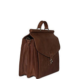 Vicenzo Leather Rushmore Full Grain Leather Briefcase (Brown)