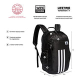 adidas League Three Stripe 2 Backpack, Black/White, One Size