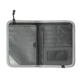 Passport Wallet Holder for Men&Women,RFID Blocking Travel Waterproof Zipper Credit Card Money Storage Bag Multifunctional Family Cellphone Boarding Passes Organizer with Crossbody Belt (Gray)